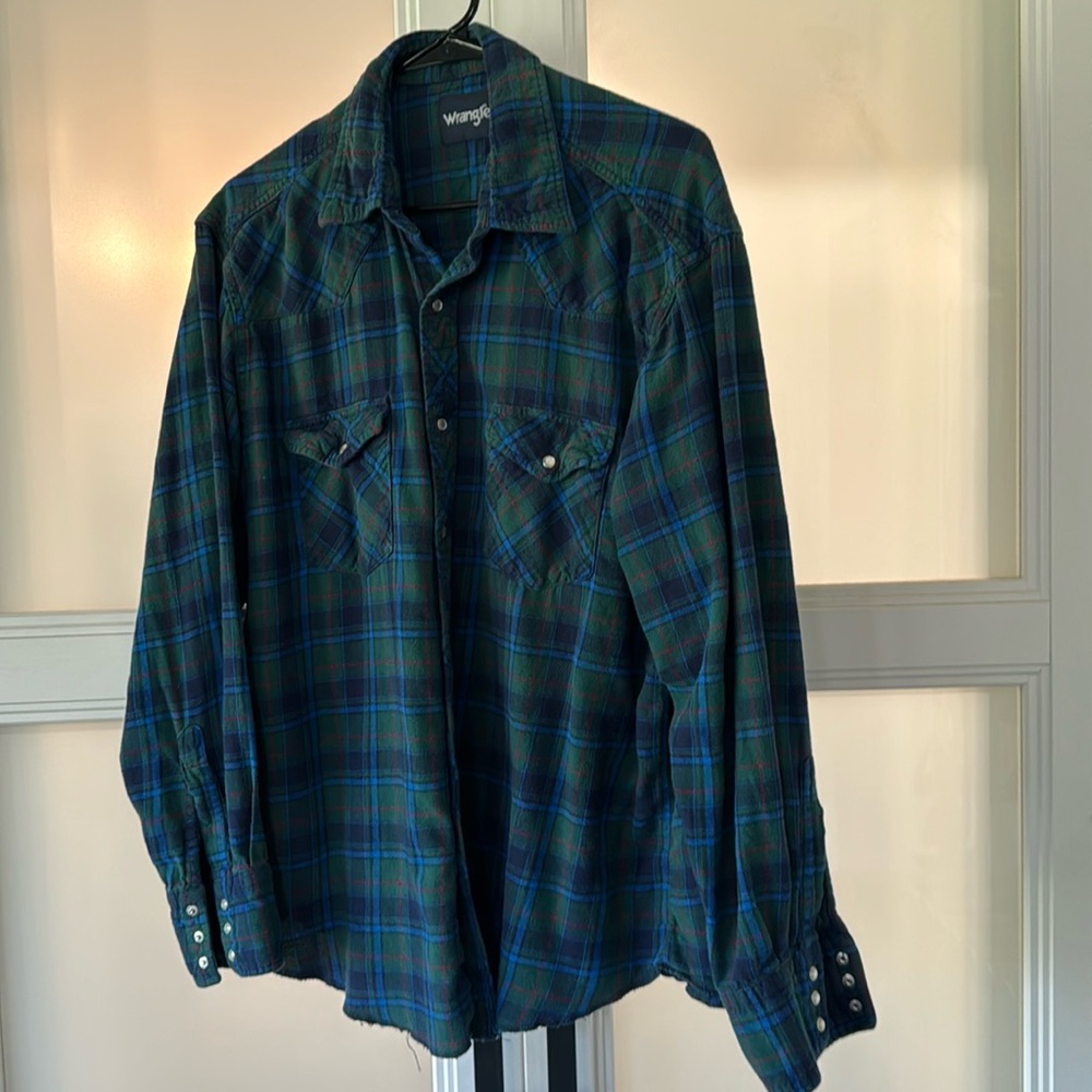 XXL Wrangler Pearl Snap Cowboy Flannel